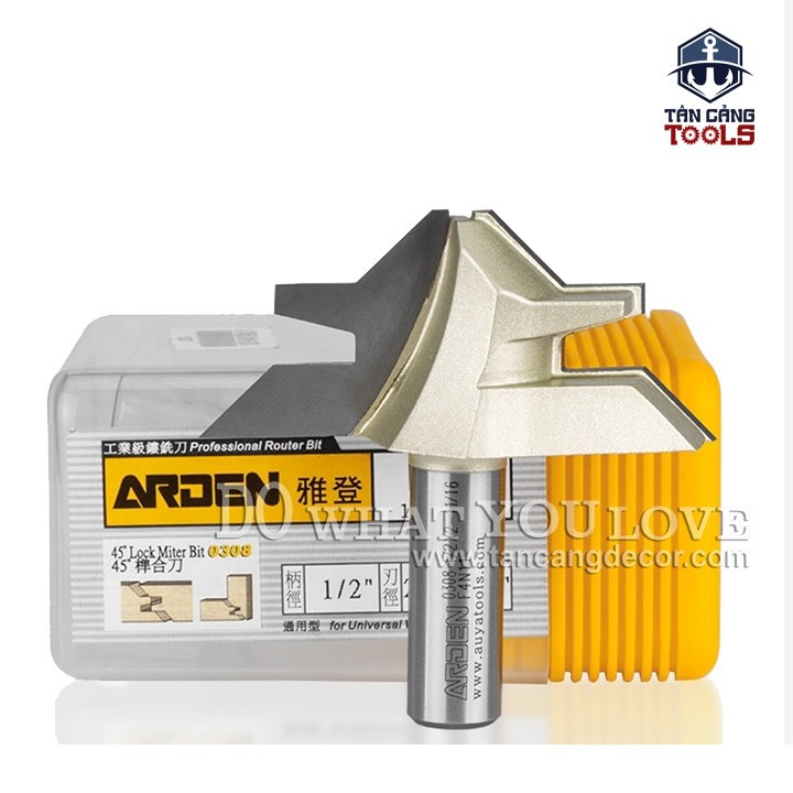 Mũi Router Ghép Góc 90 Độ Arden Cốt 12.7 mm