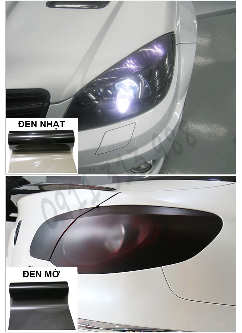 Decal dán đèn xe 3 lớp