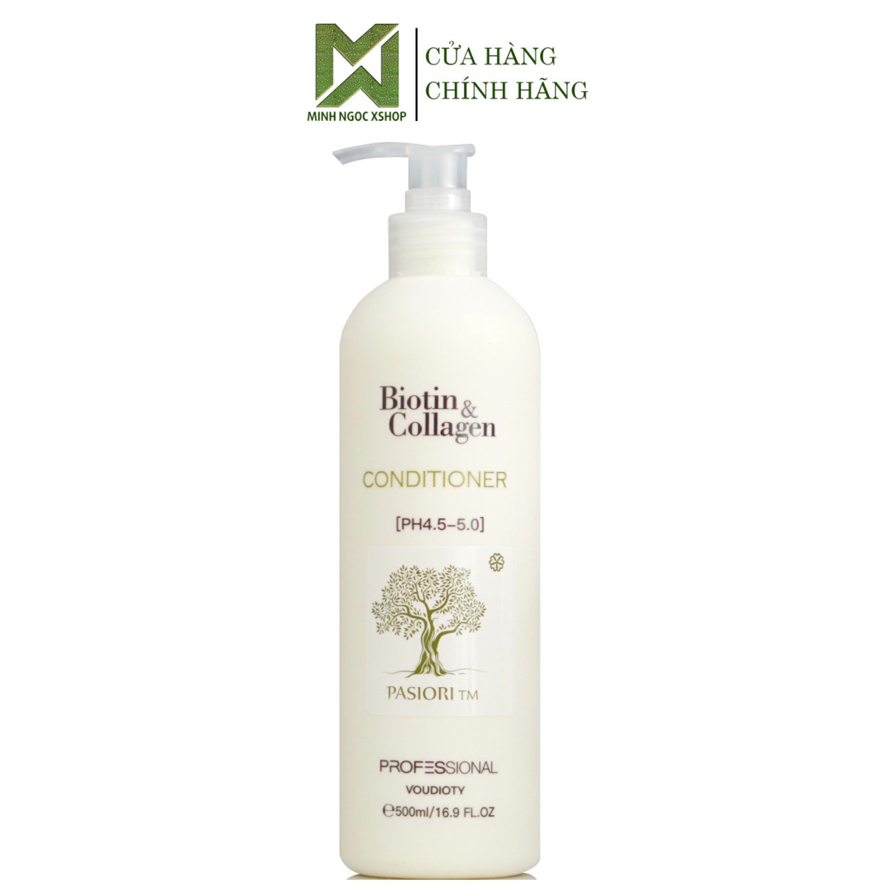 Dầu xả phục hồi, chống rụng tóc Biotin Collagen Voudioty trắng 500ML