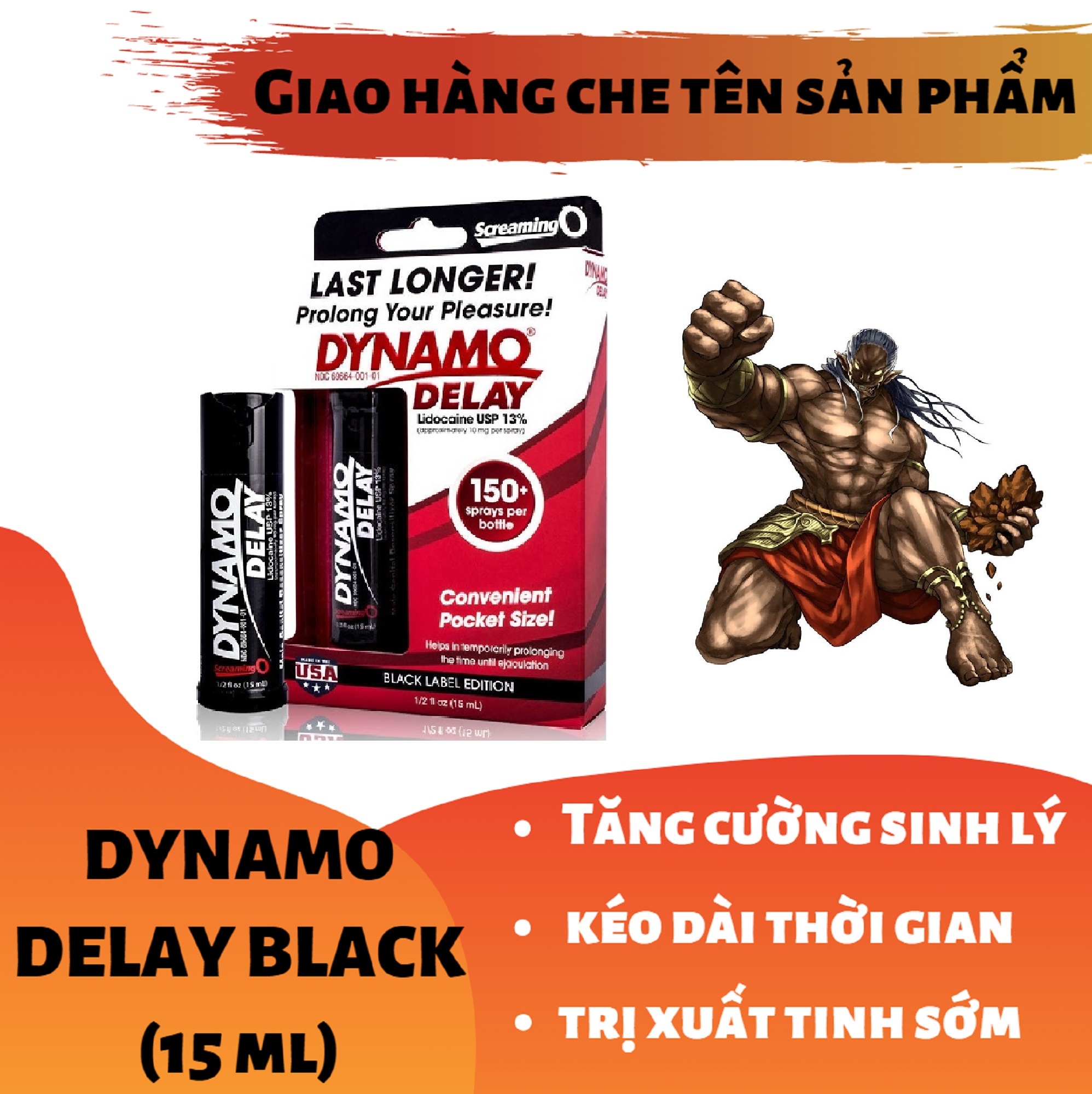 Chai xịt_DYNAMO DELAY BLACK LABEL EDITION phiên bản đặc biệt cao cấp tăng