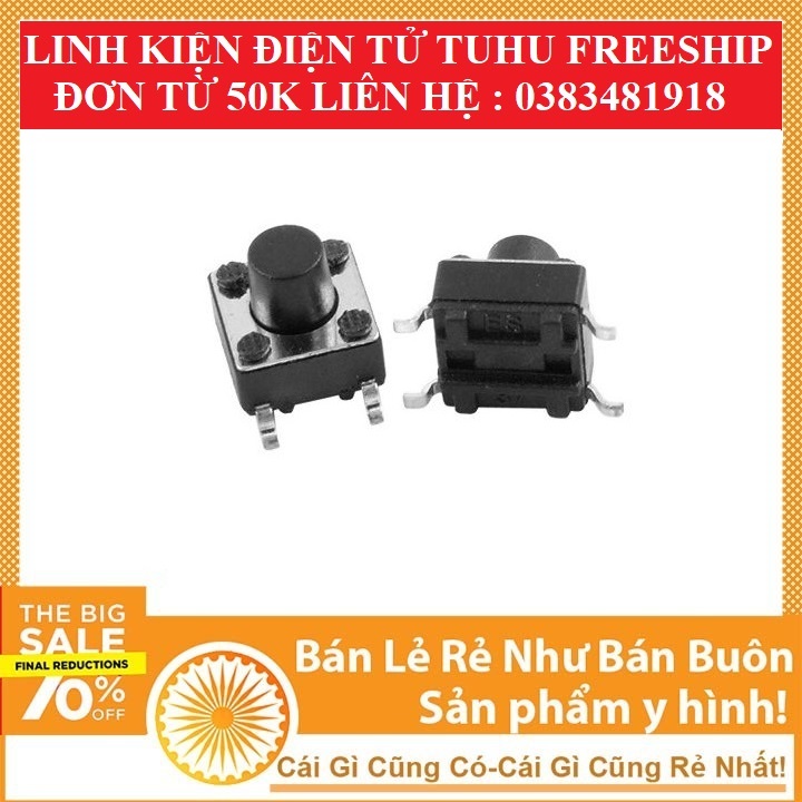 combo 5 Nút nhấn nút bấm 4 Chân 6x6x5mm 6x6x12mm
