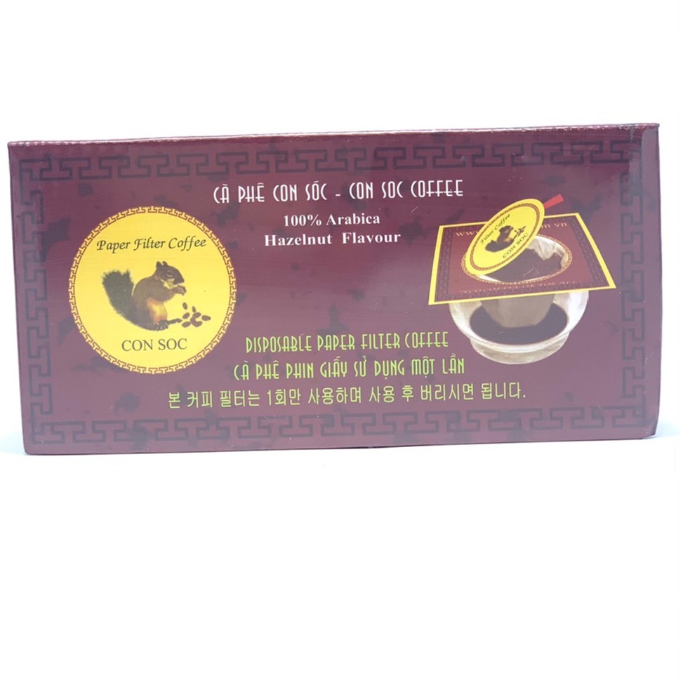 Cà phê Con Sóc Phin Lọc Tím Đơn( Hộp 10 Gói)