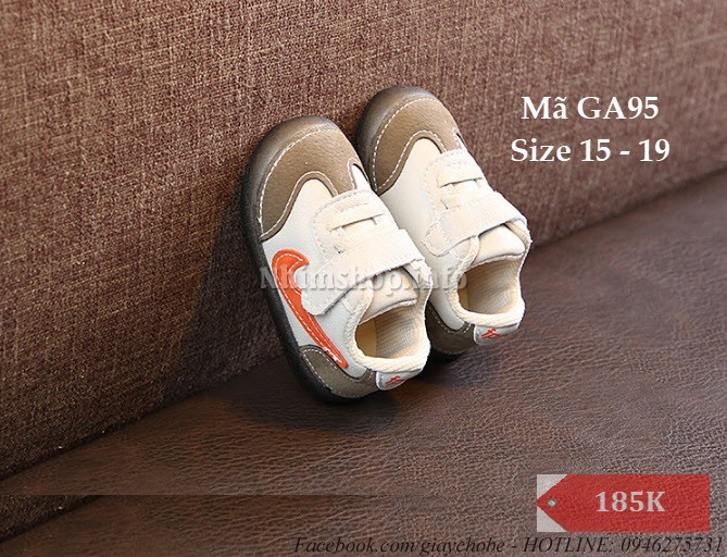 Giày Bé Trai Tập Đi 6 - 18 Tháng Chất Siêu Mềm GA95