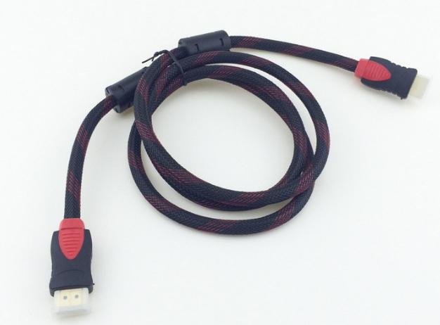 Cáp HDMI bọc dù đen đỏ 1.5m