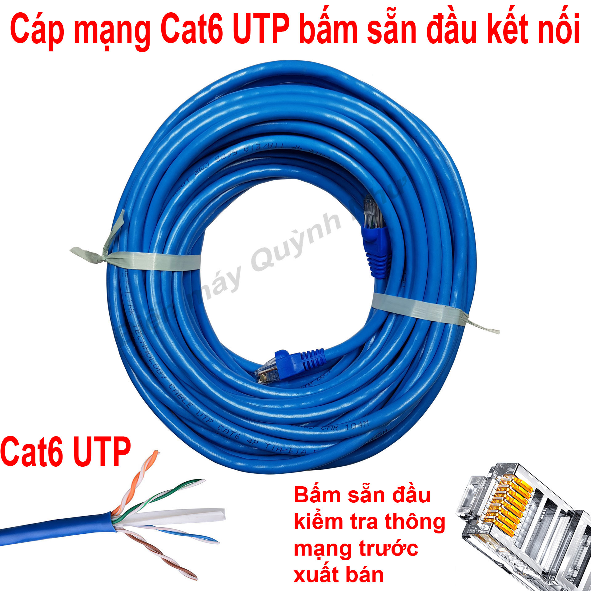 [HCM]2m Dây mạng (cáp lan) CAT6 bấm sẵn 2 đầu