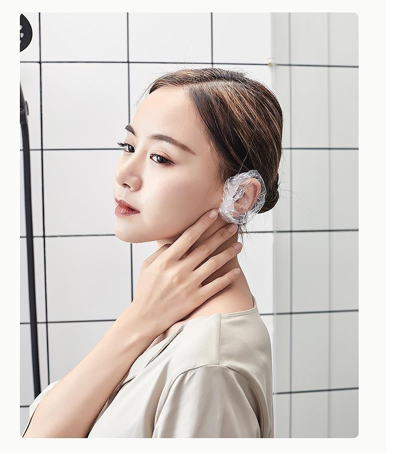 Bịt tai nilon dùng 1 lần cho Salon(gói 100cai)