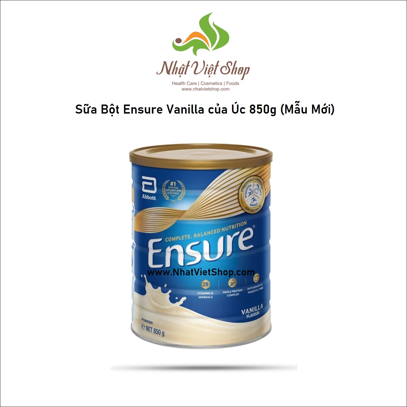 Sữa Bột Ensure Úc 850gr