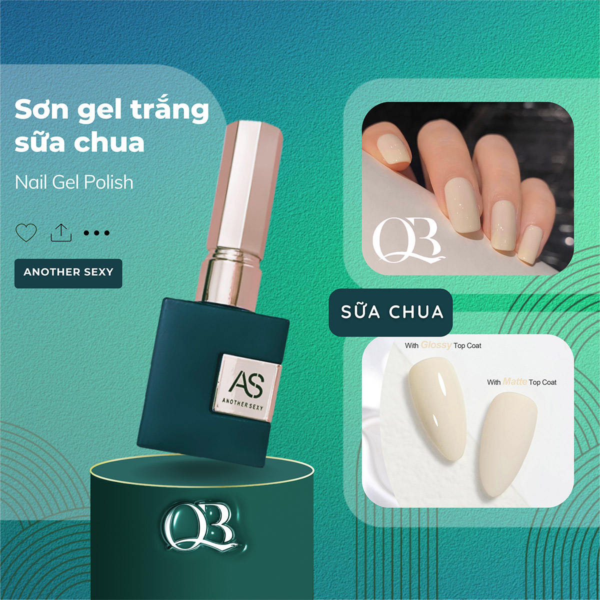 Sơn gel AS màu trắng nước gạo - trắng sữa chua