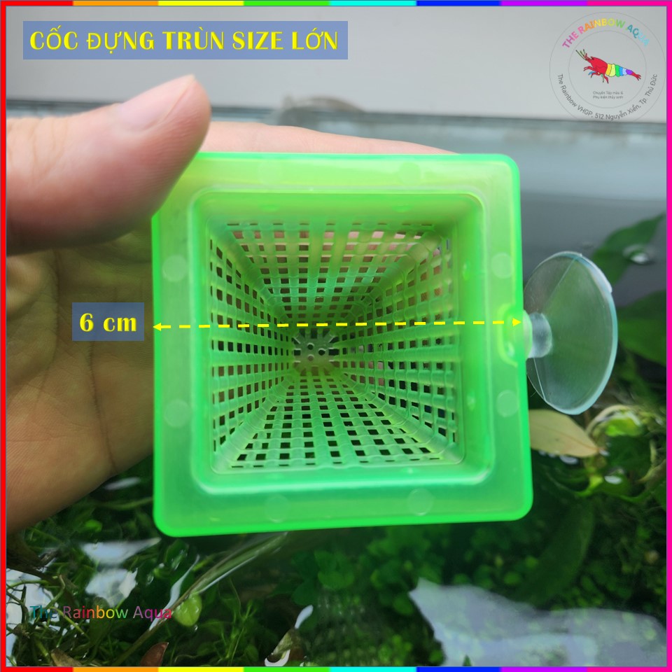 Cốc nhựa đựng trùn, cốc đựng thức ăn cho cá