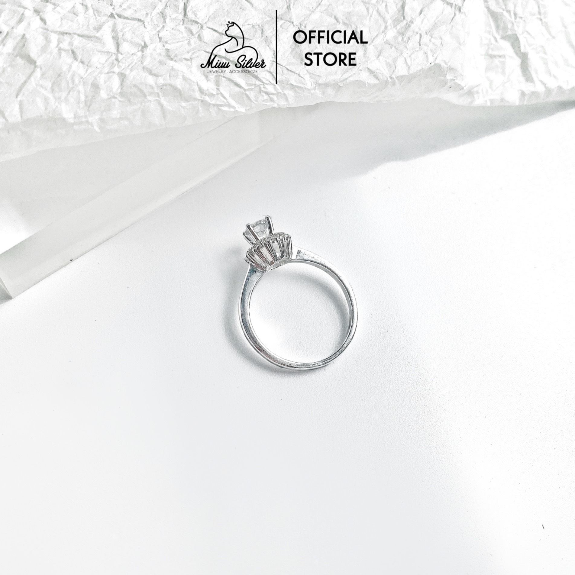 Nhẫn bạc nữ 925 Miuu Silver đính đá Sophia Ring