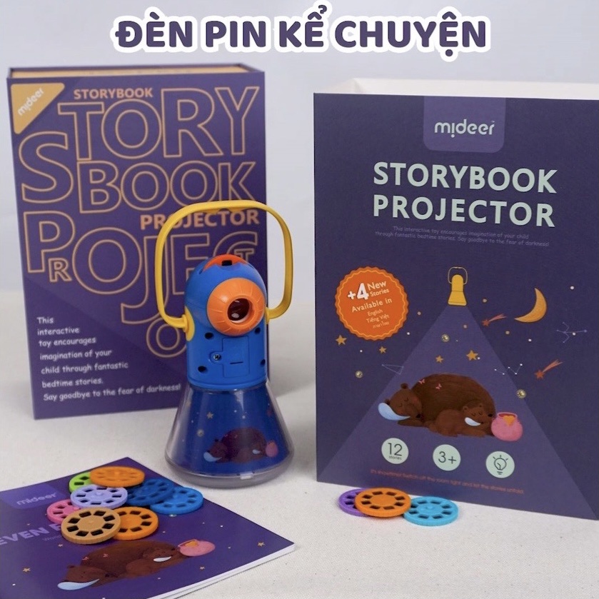 Đèn Pin Kể Chuyện Cho Bé MIDEER StoryBook Storch Phiên Bản Mới