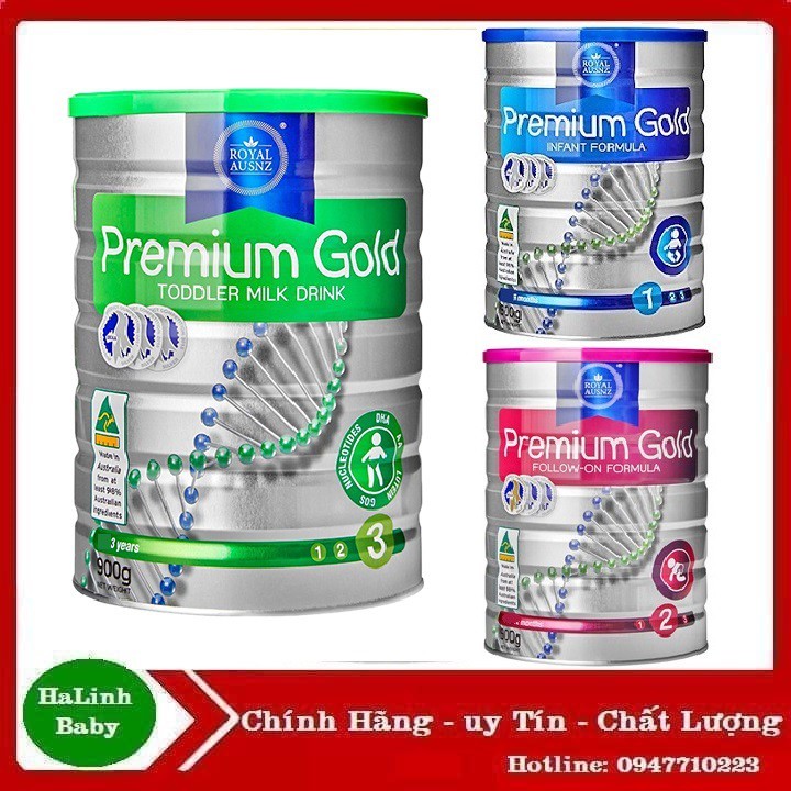 Sữa Hoàng Gia úc Premium Gold 1, 2, 3, Kids Formula 900g