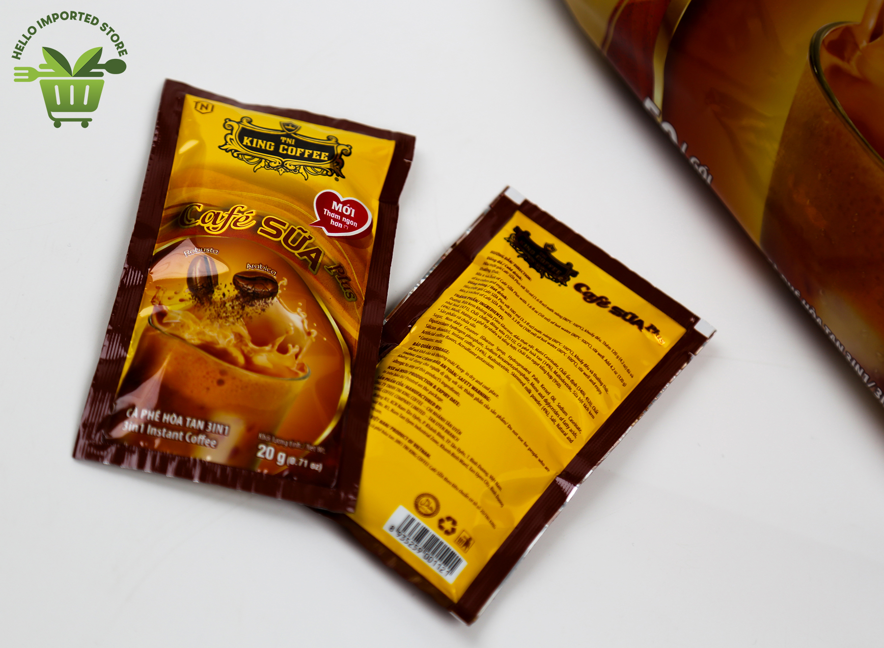 Cà Phê Sữa Hoà Tan King Coffee - Túi 50 gói * 20g