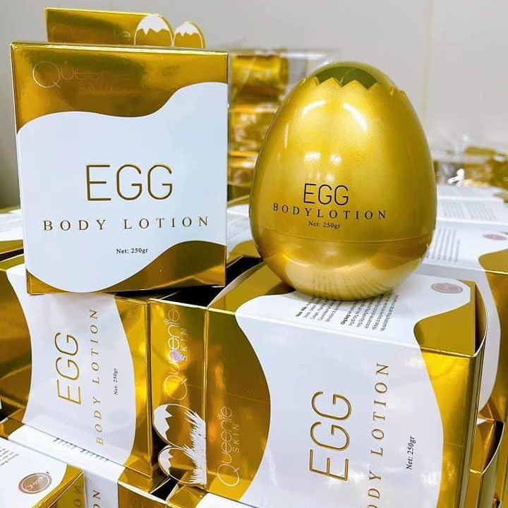 Kem Dưỡng Da Toàn Thân EGG BODY LOTION Queenie Skin (Tặng Huyết Thanh Kích Trắng Body)
