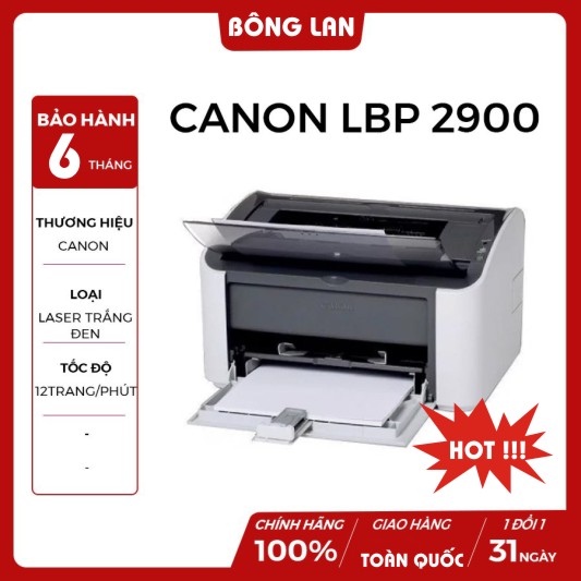 Máy in canon 2900 đã qua sử dụng còn nguyên zin mới trên 90%