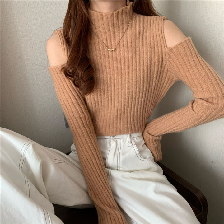 half shoulder sweater