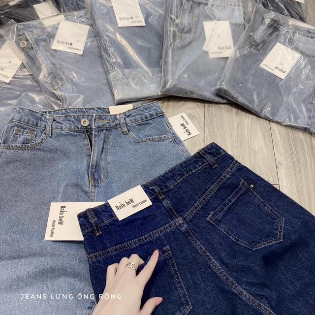 Quần jean ống sớ cạp cao cho nữ Q078