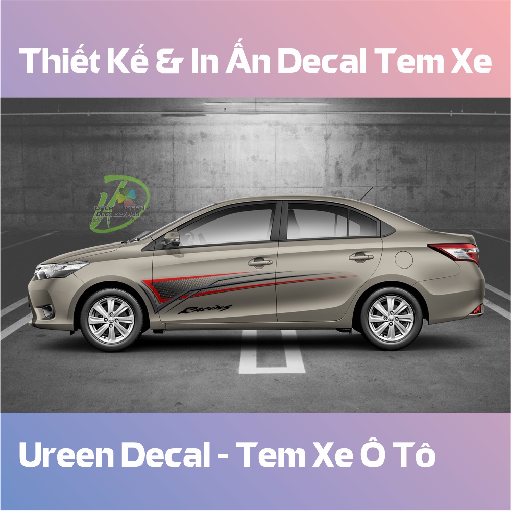 Decal Tem Xe VIOS Mẫu 004