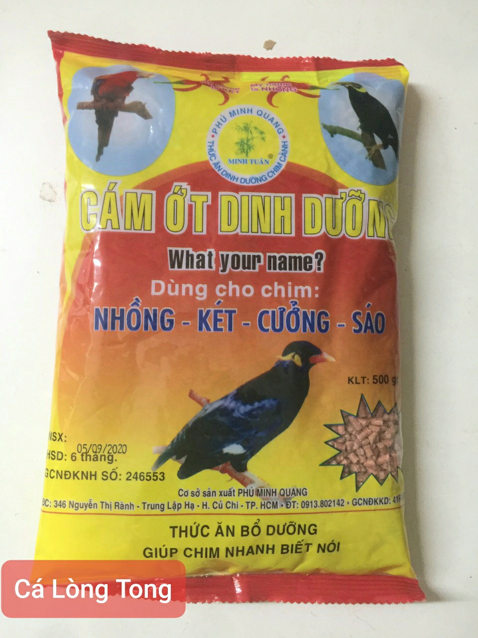 CÁM ỚT MINH TUÂN 500g - THỨC ĂN CHIM NHỒNG, KÉT, CƯỠNG, SÁO