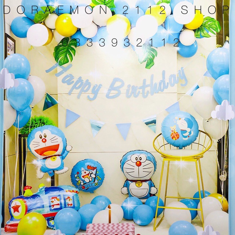 Combo bóng trang trí Sinh Nhật DORAEMON