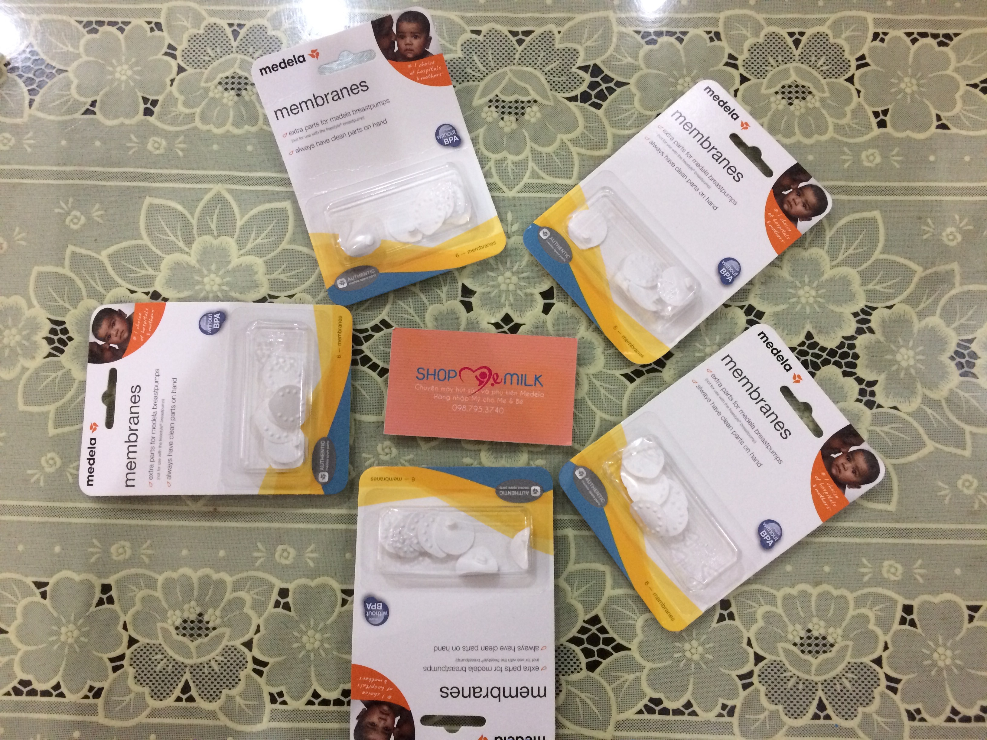 Vĩ 6 van trắng máy hút sữa Medela
