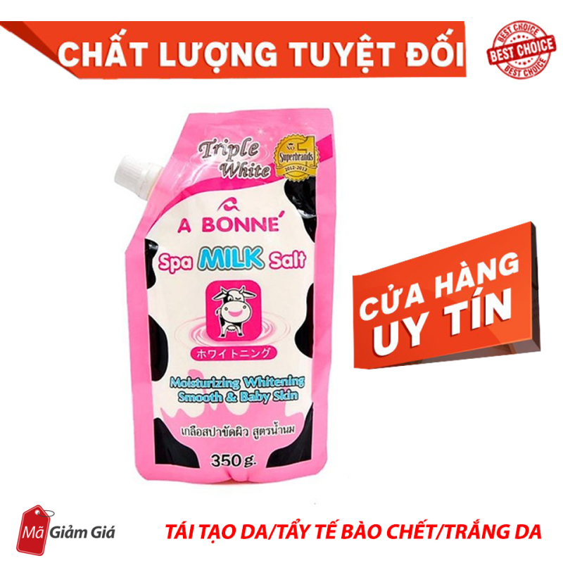 Muối tắm sữa bò tẩy tế bào chết A Bonne Spa Milk Salt Thái Lan 350gr giá rẻ