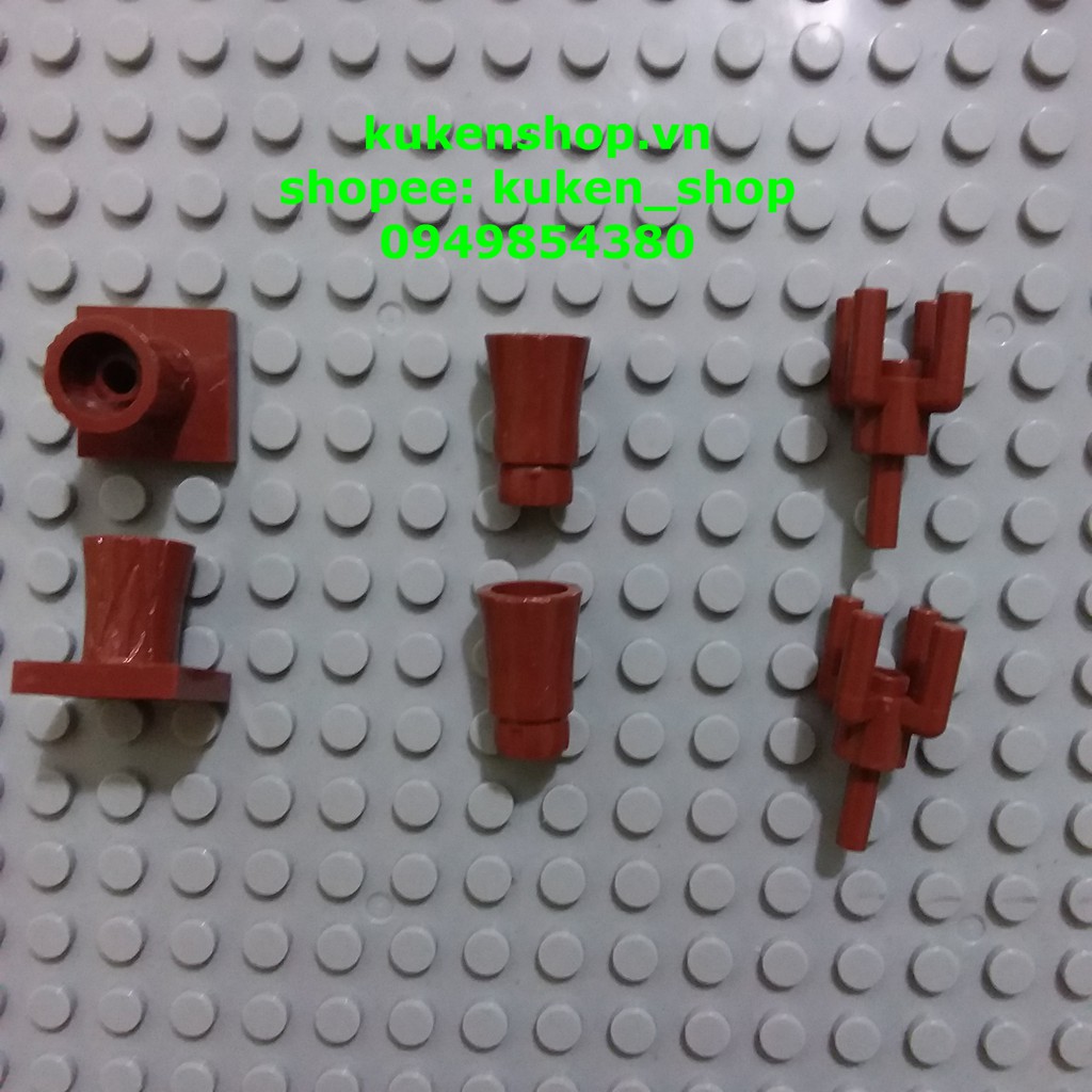 Combo 6 phụ kiện vlắp ráp cây dừa như hình no.442 - phụ kiện đồ chơi lego