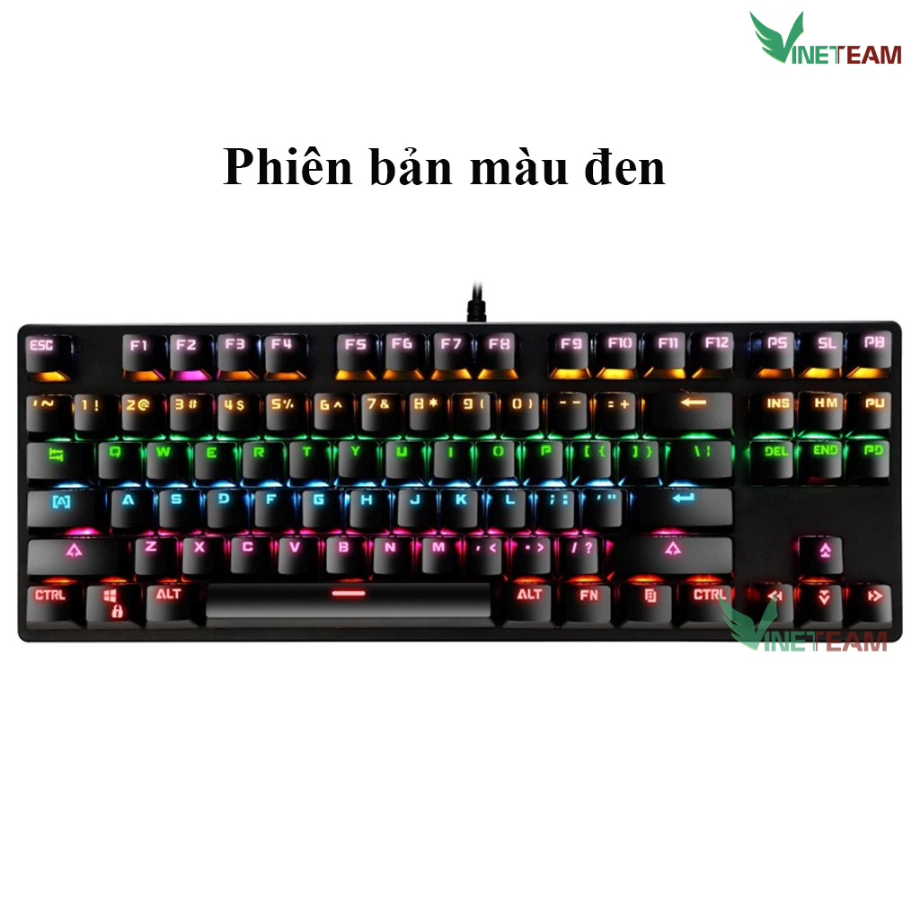  Bàn Phím Cơ Máy Tính Crack K550 Led đổi màu 10 Chế Độ Khác NhauBlue Switch Chơi Game Dùng Văn Phòng Cực Đã 