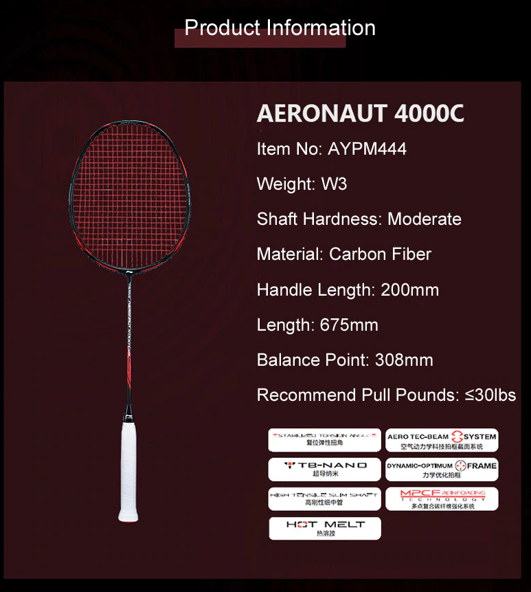 Vợt cầu lông Lining Aeronaut 4000C (Chính hãng)