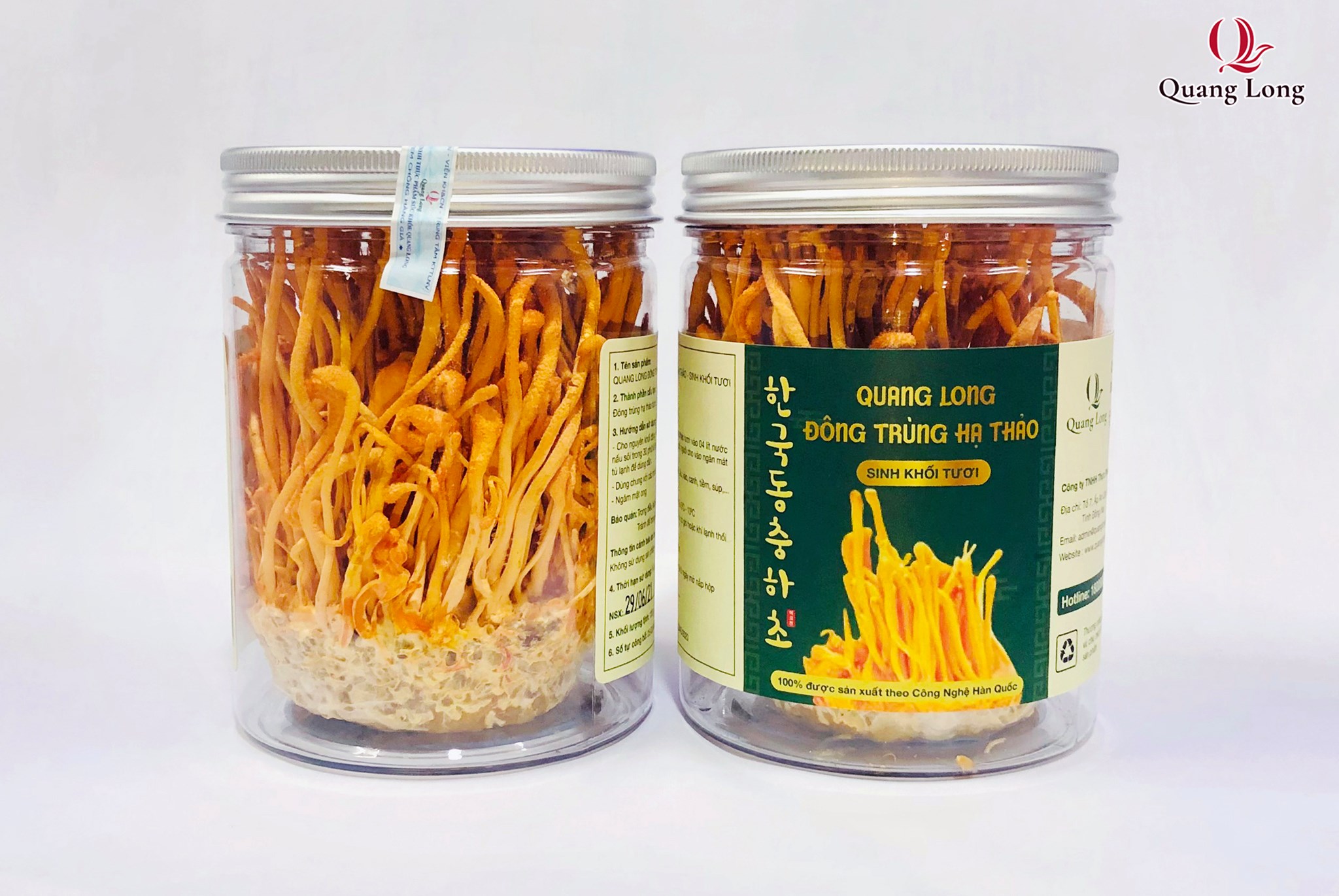 Nấm Đông trùng hạ thảo Quang Long Sinh khối Tươi - 130gr / hộp