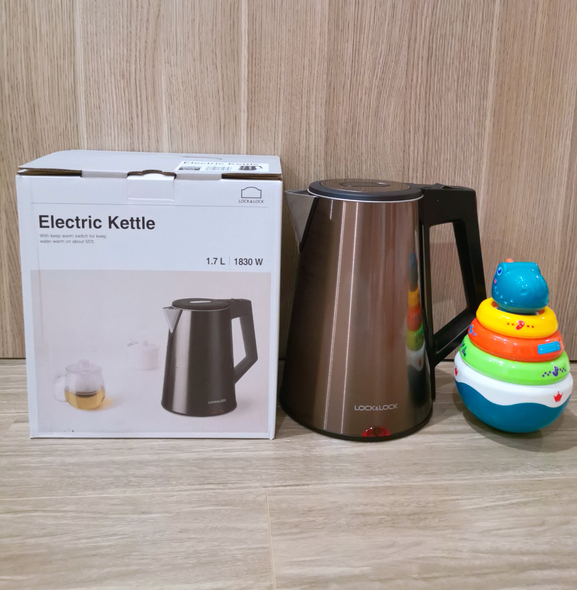 Ấm đun siêu tốc LocknLock Digital Electric Kettle 1.7L - Màu đen EJK286BLK