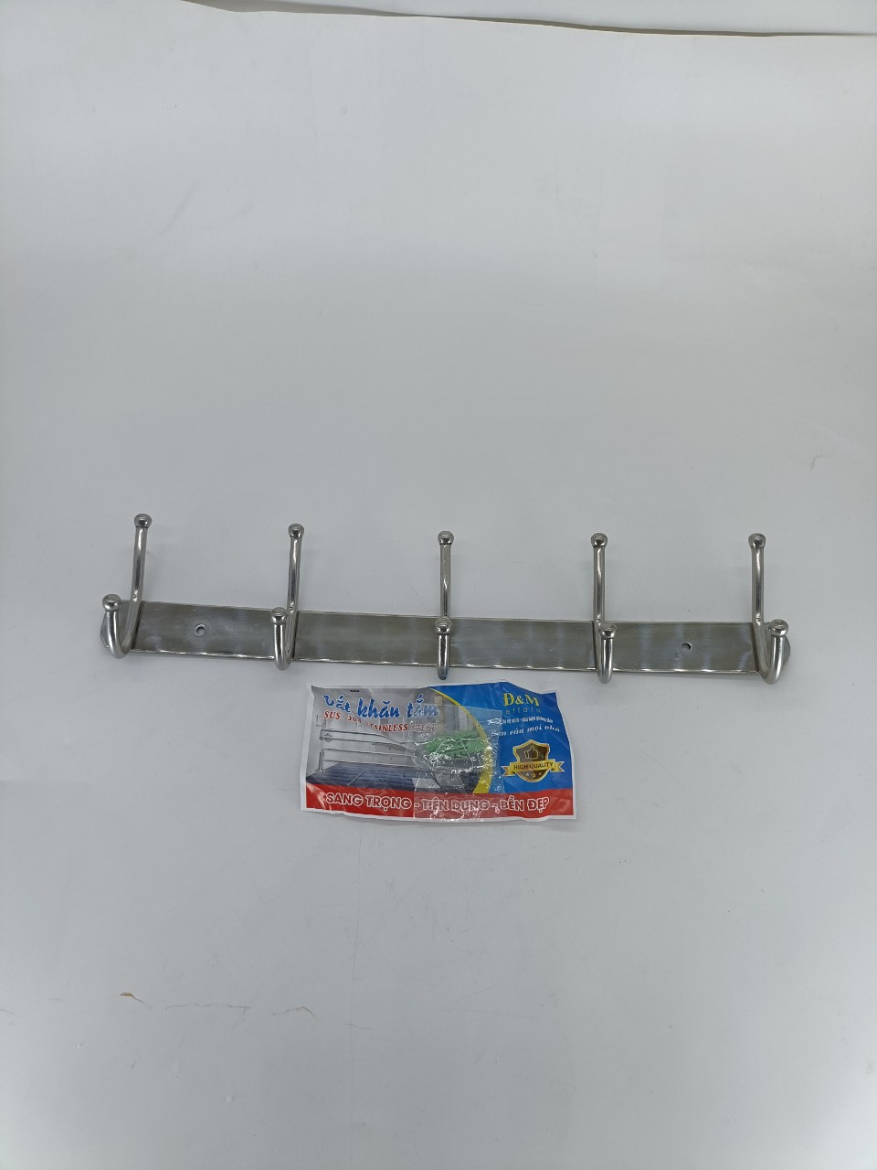 mắc quần áo 5 mấu chồn đầu inox 304