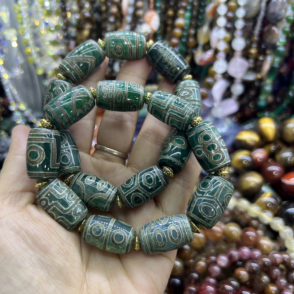 Vòng Tay Đá thô hạt to cho nam BK STORE