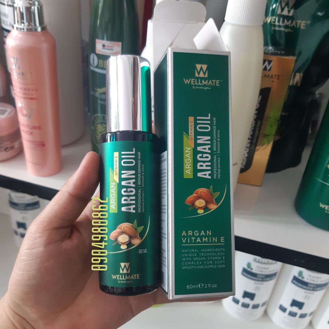 [HCM]Tinh Dầu Phục Hồi Tóc Hư Tổn Nặng Wellmate 60ml