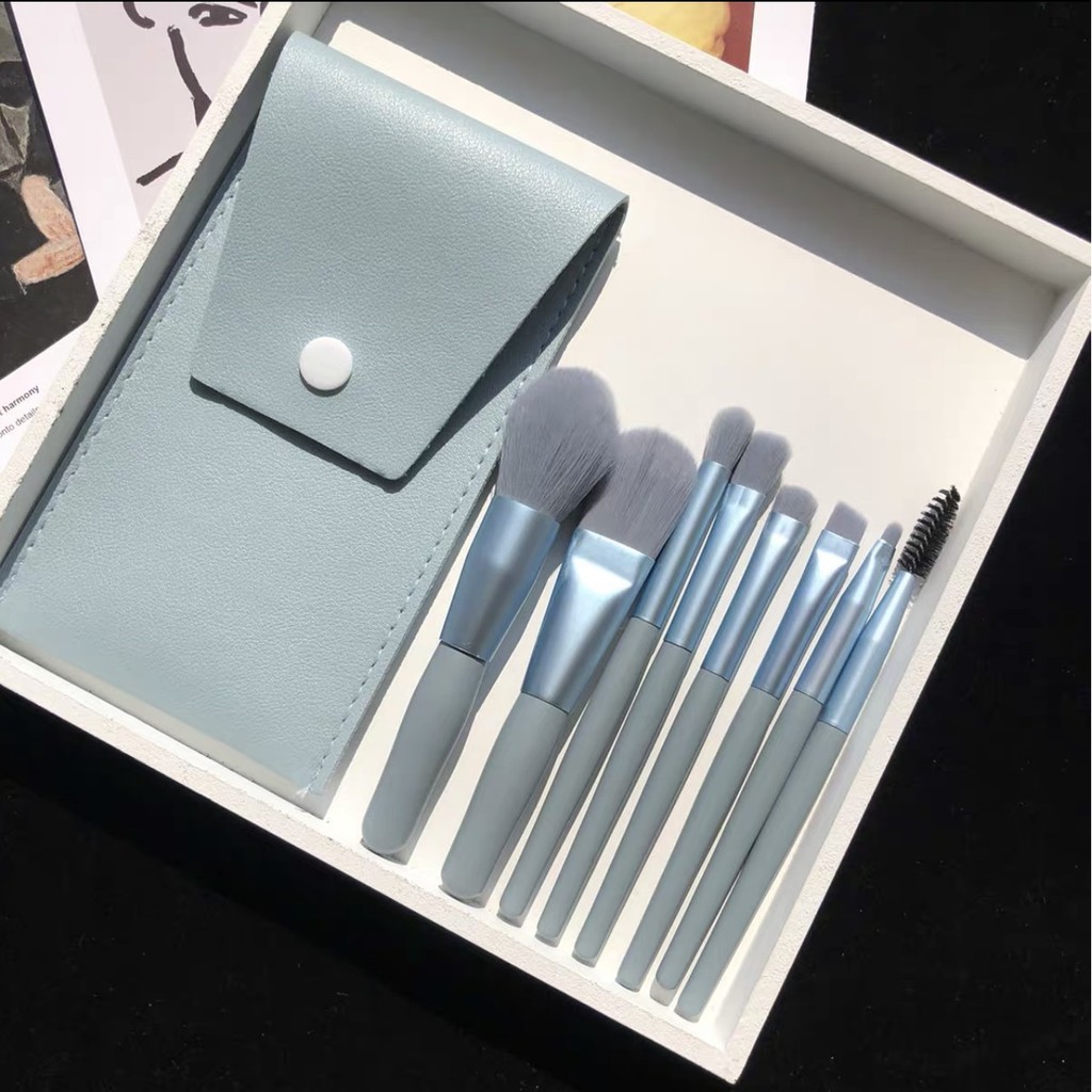 Bộ 8 cọ trang điểm pastel lùn BAO DA