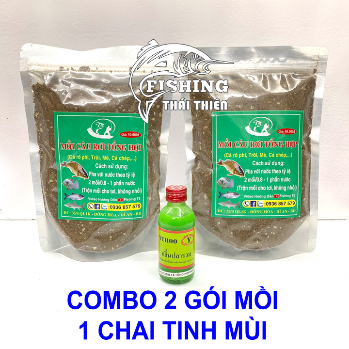Mồi câu rơi tổng hợp t5 gói 500g