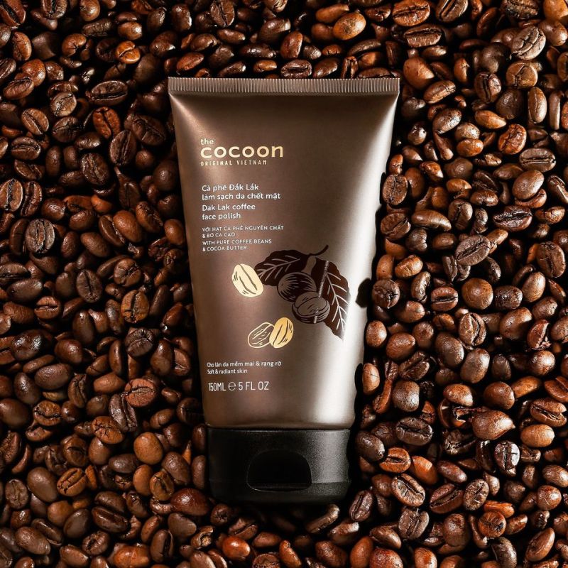 Tẩy da chết mặt cocoon Cà phê Đắk Lắk làm sạch da chết cho mặt, làm sạch da, giúp ngăn ngừa mụn 150ml giá rẻ