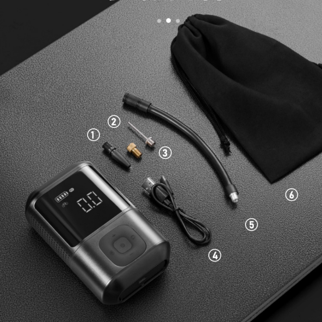 Bơm điện cầm tay Lydsto 1S Bơm lốp đa năng xe đạp, xe máy ô tô tự ngắt pin sạc 2600mah - Minh Tín Shop