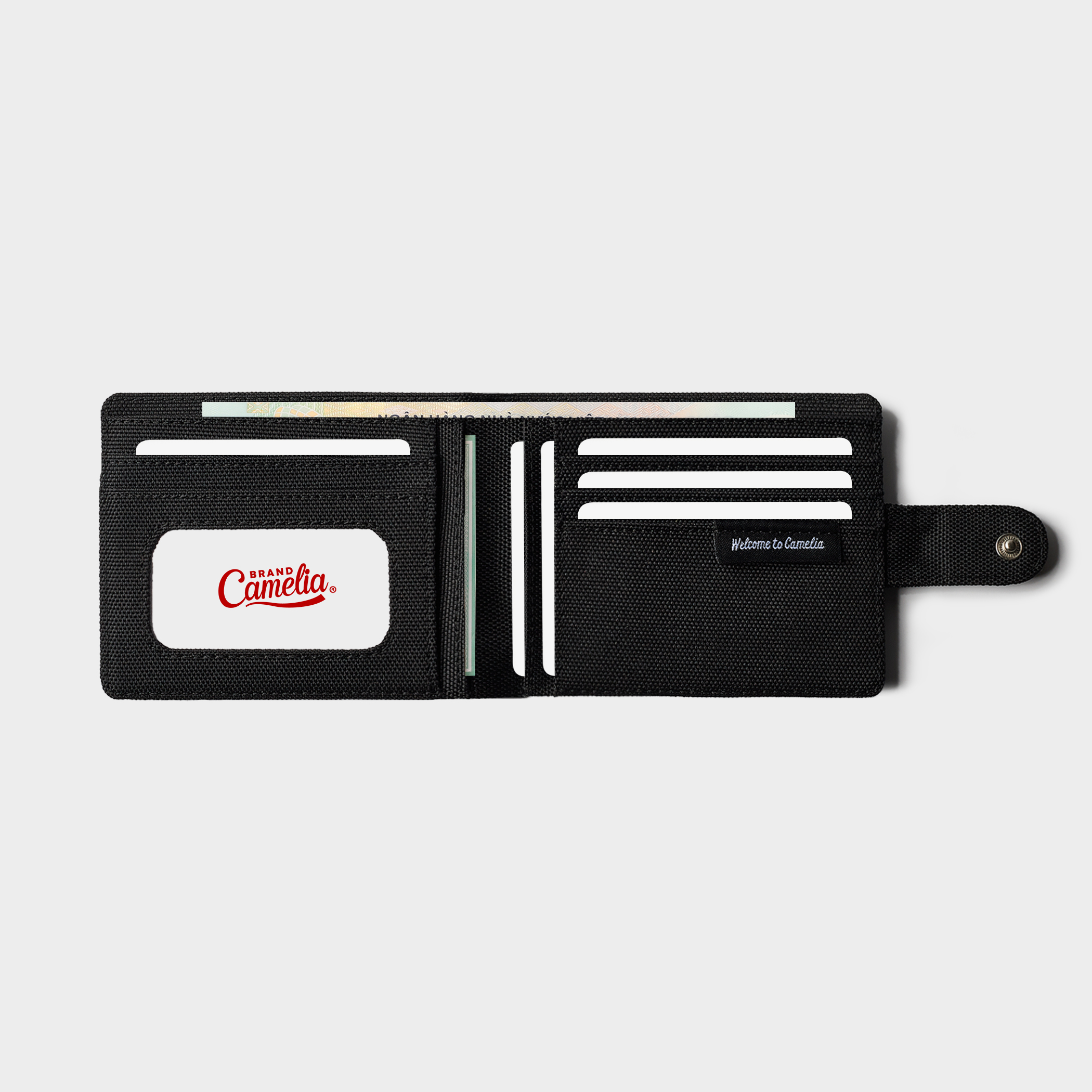 Ví vải CAMELIA BRAND® Button Wallet Ngang