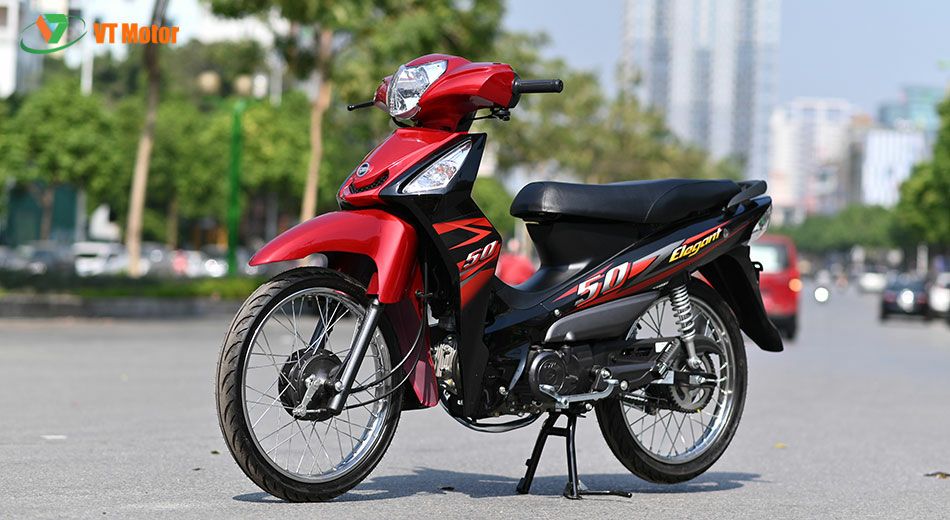 Tem xe Elegant , tem rời dán xe đỏ đen cao cấp