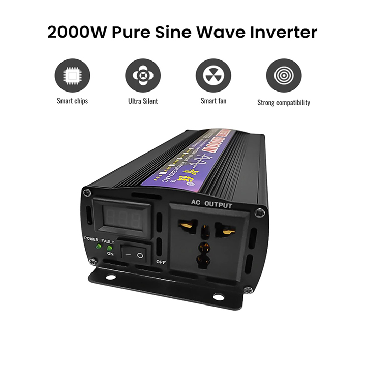 Máy kích điện sin chuẩn 12v Lên 220V - 2000W