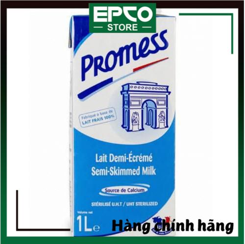 (Date 01.2022) SỮA TƯƠI ÍT BÉO PROMESS PHÁP (HỘP 1L)