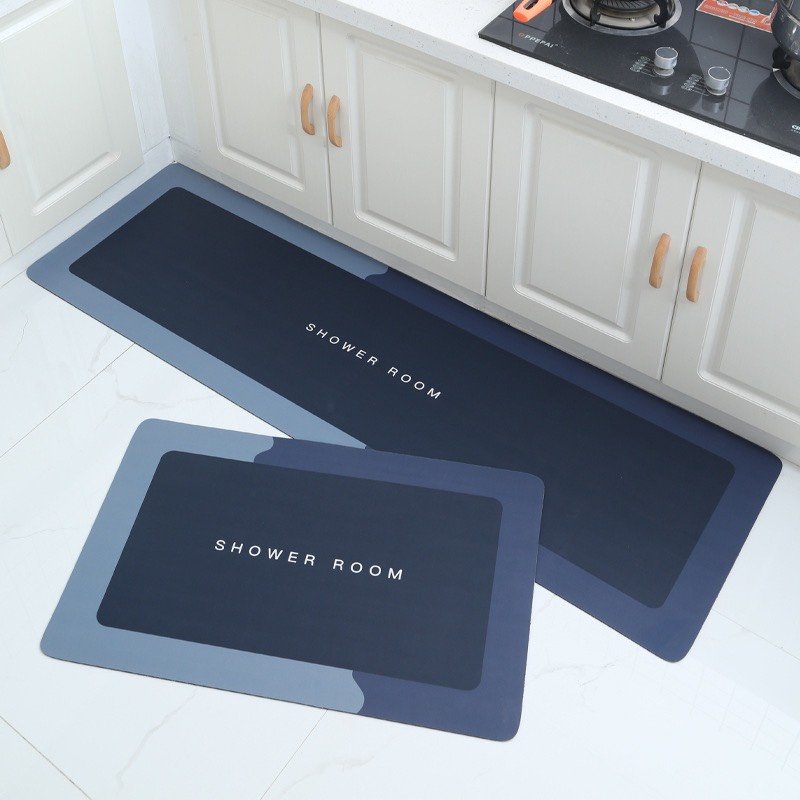 Bộ thảm nhà bếp dài silicon02 tấm kt 40x60cm/ 40x120cm chùi chân siêu thấm hút nước lau chân