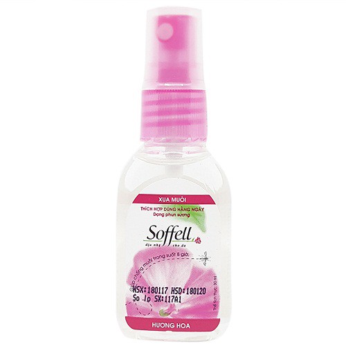Xịt chống muỗi Soffell hương cam  ( chai  80ml )