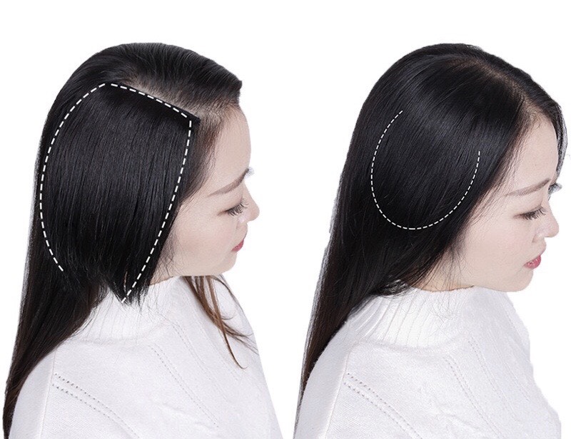 Kẹp Tóc Giả Phím Phồng Làm Dày Tóc Tự Nhiên Dễ Sử Dụng