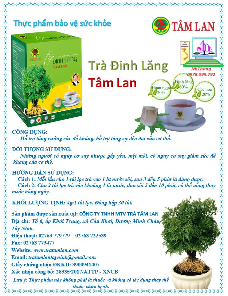 05 hộp Trà Đinh Lăng Tâm Lan