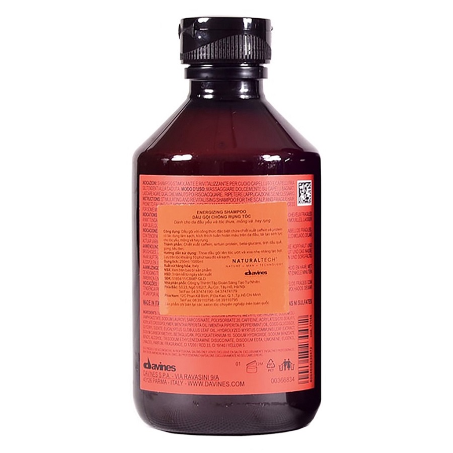 [Chính Hãng] Dầu gội chống rụng tóc Davines Energizing Shampoo 250ml