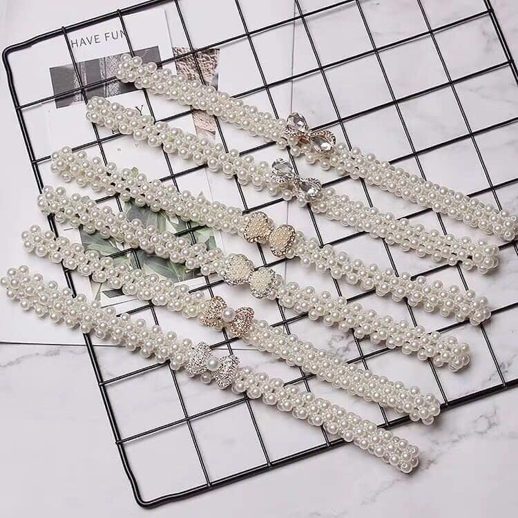 Fen Đầm Thời Trang Hàn Quốc Thắt Lưng Co Giãn Ngọc Trai Cho Phụ Nữ, đai lưng, đai thắt lưng ngọc trai, đai giả ngọc mặc váy cho chị em, thắt lưng giả ngọc mặc váy xinh xắn