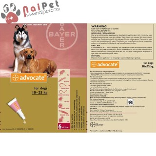 Nhỏ Gáy Phòng Nội Ngoại Kí Sinh Trùng Cho Chó Advocate Bayer 10-25kg thumbnail