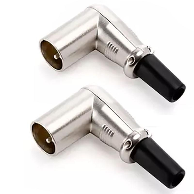 rắc hàn canon XLR cong góc đầu đực (1 chiếc)